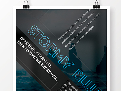 Stormy Blues design graphics photoshop poster