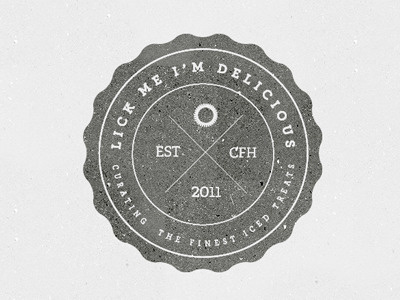 Lick Me I'm Delicious logo vintage vintage logo retro retro logo ice cream identity
