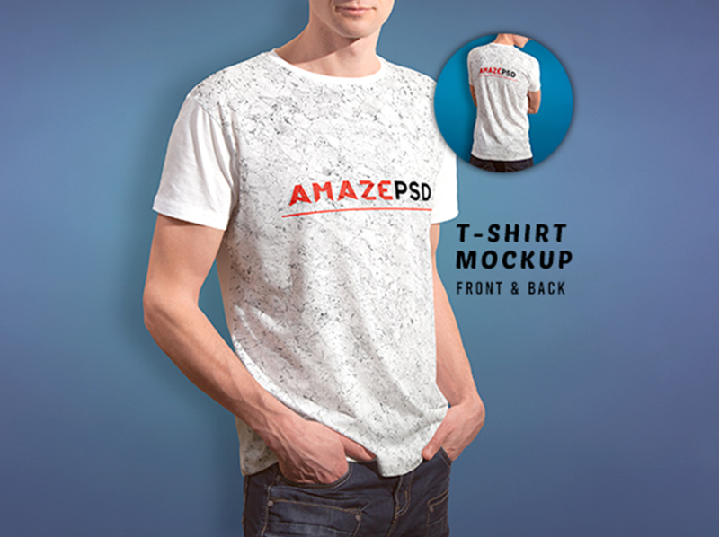 Download T Shirt Mockup Front Back By Amazepsd On Dribbble Yellowimages Mockups