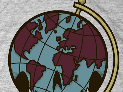 Dead World apparel globe illustration skull t shirt world