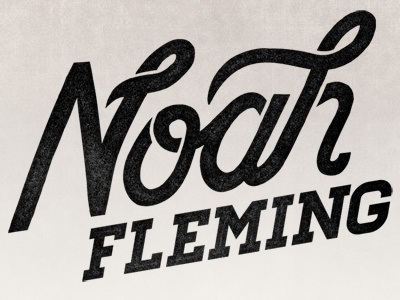 Noah Fleming identity logo noah script serif slab texture