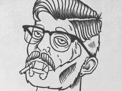 Hipster Vampire - Sketch 2 glasses halloween hipster illustration sketch vampire