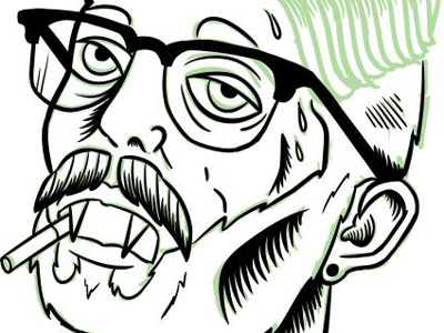 Vampire - Inks glasses hipster illustration ink sketch vampire