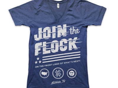 Join the Flock - Mock americana lettering propaganda t shirt t shirt type typography
