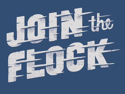 Join the Flock lettering shading texture type typography