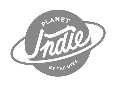 Planet Indie identity lettering logo planet script space type typography