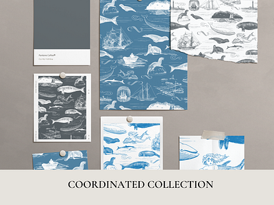 Marine Mammals Toile Pattern Set