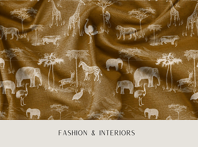 Safari Animal Toile Pattern Set design estampa fashion illustration pattern print repeat repeating
