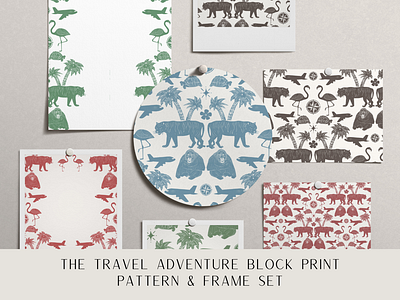 Travel Adventure Pattern & Frame Set