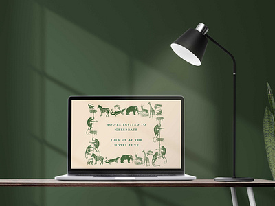 Safari Animal Toile Pattern & Frames