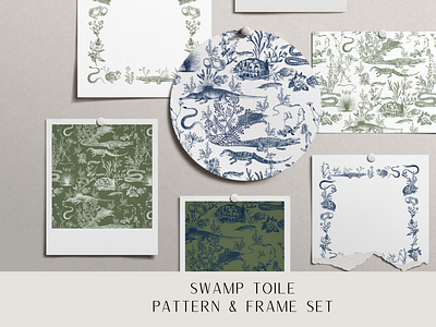 Swamp Toile Pattern & Frames Set