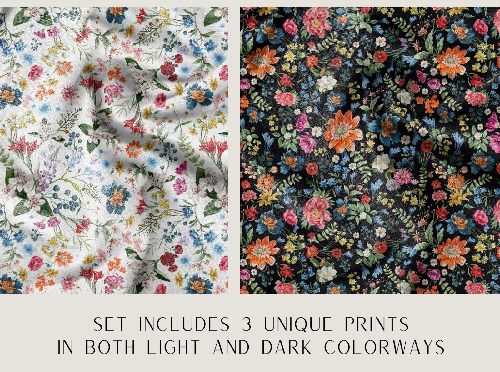 Vintage Disty Floral Pattern Bundle by Hughes Studio Toile on Dribbble