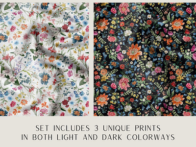 Vintage Disty Floral Pattern Bundle
