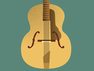 Guitar beige guitar illustration music noise turquoise vector