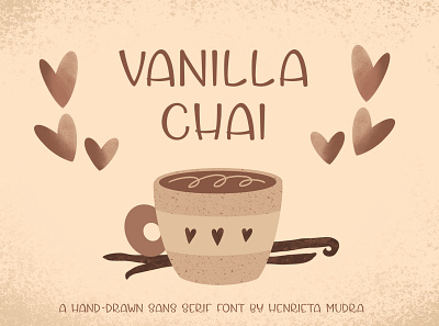 Vanilla chai display font branding design display font font sans serif font