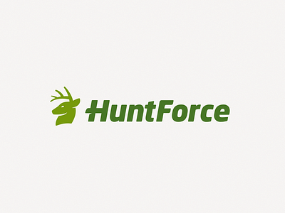 HuntForce logo antlers brand deer huntforce icon logo logotype mark technology