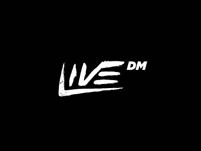 LiveDM Option 1 app branding dj edm electronic logo music producer startup wip