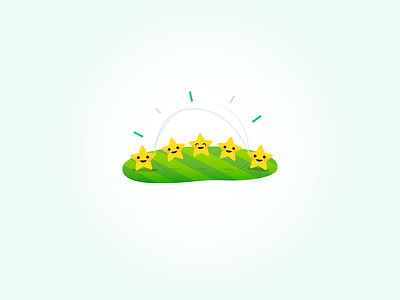 Rate Service Illustration anthropomorphic icon illustration lawn care mow mowdo mowing rating review stars