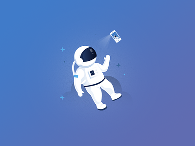 Space Selfie app astronaut illustration ios iphone mobile selfie space ui ux