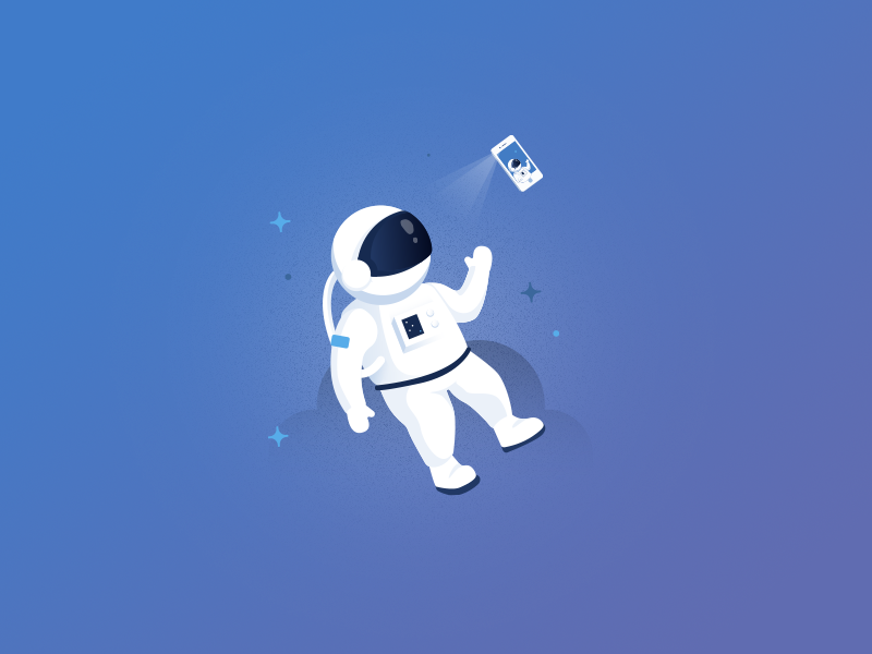 Space Selfie by Adam Nielsen on Dribbble