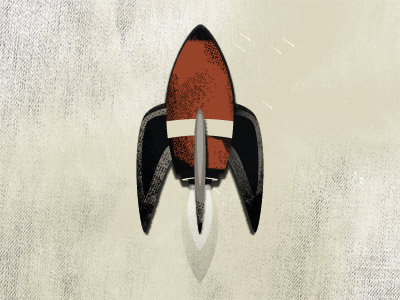 Rocketfinal daily rocket halftone. illustration technique