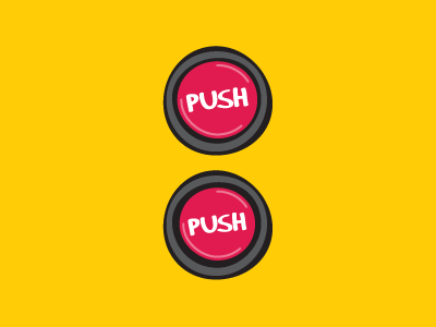 Push button cartoon illustration push sprite