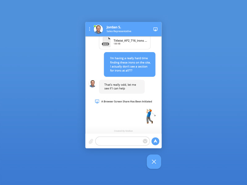 Chat UI golf ux ui chat