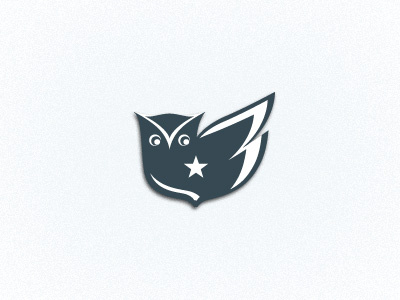 OWL hoot icon logo owl shield star