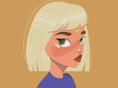 mirna girl art artwork character characterart characterdesign design illustration vector