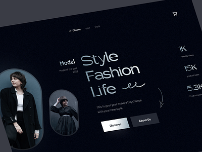 Fashion Landing Page beautiful clothing design ecommerce fashion model modern streetwear ui website women