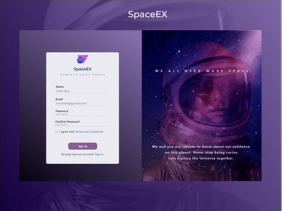 Spacex - Page UI Design login login design login form login page login screen sign signup ui ui design uidesign uiux uiux design uiuxdesign