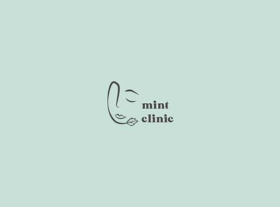 mint clinic logo branding cosmetic design feminine feminine logo green logo logo design mint