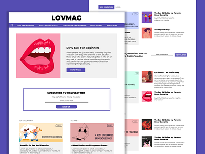 LOVEMAG Online Magazine blog layout design magazine online magazine onlinemag ui uidesign ux uxdesign