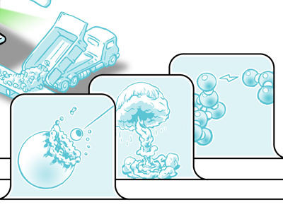 Science printed illustration
