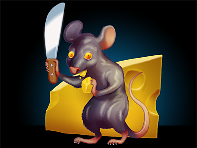 Mouse chees knife mouse