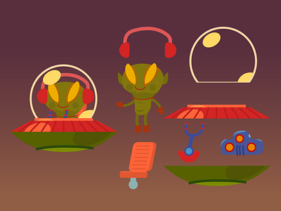 Alien Flying Dish alien asset game