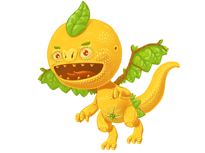 Orangon character dragon orange