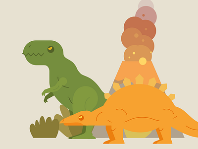 The Dinosaurs dinosaurs premieval t rex volcano