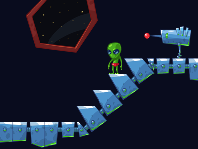 Inside the alien spaceship alien game gun spaceship stair tile