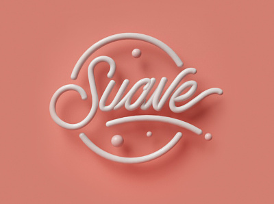 Suave chill cinema cinema4d illustration lettering type