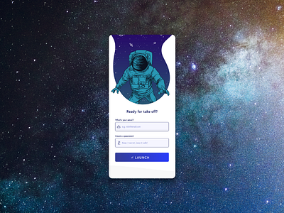 Space Sign Up Form CONCEPT app design form mobile sign up sign up form space ui ui challenge uichallenge uiux ux