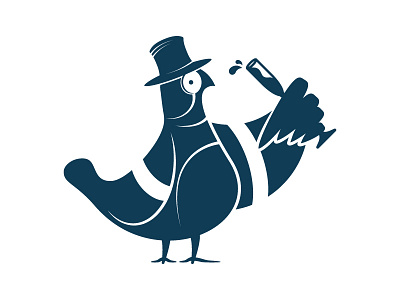 Posh Pigeon app blue branding design icon identity illustration logo logotype mark pigeon posh vector web