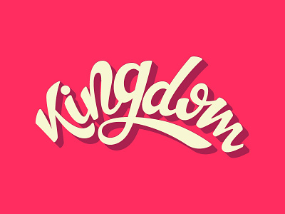 Kingdom 80s branding calligraphy design hand lettering icon identity illustration lettering logo logotype mark retro type typography vector web