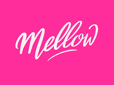 Mellow brand brush calligraphy font ipad lettering pink procreate script type