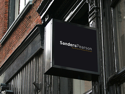Sanders Pearson Sign branding design icon identity lettering logo logotype mark mockup sign type typography
