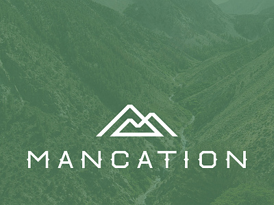 Mancation forest geometric green man outdoor rugged