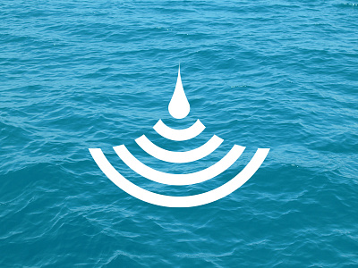 Baptism Logo baptism drop radial ripples water wi fi wireless