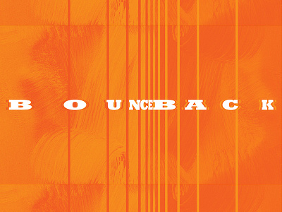 Bounceback abstract bebop bounce cowboy orange typography vibrate yellow