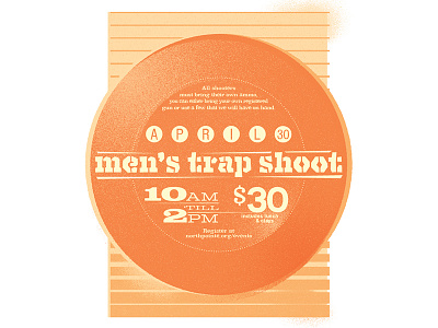 Trap Shoot century clay mid modern orange retro shoot trap