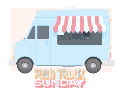 Food Truck cheerful food geometric light soft sunday truck